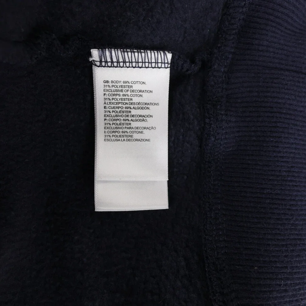 The North Face Sweatshirt Mens L Navy Blue Snap Neck Pullover Fleece Long Sleeve
